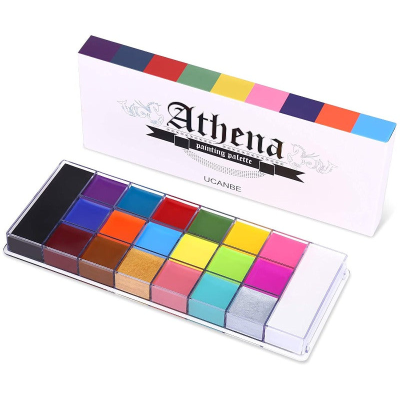 PALETA DE MAQUILLAJE DE PINTURA FACIAL Y CORPORAL AL OLEO ATHENA - UCANBE
