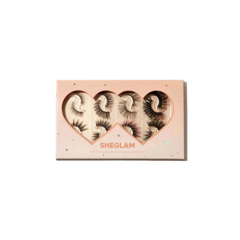 SET DE 8 PARES DE PESTAÑAS | ALL THE LASHES 8 PAIRS FALSE EYELASH SET - SHEGLAM
