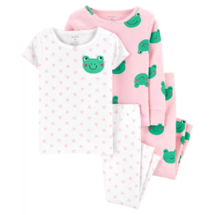 PIJAMA | 4-PIECE 100% SNUG FIT COTTON PIJAMAS TALLA 12M - CARTER'S