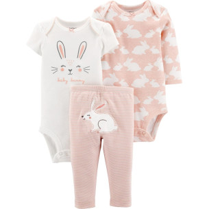 CONJUNTO | 3-PIECE BUNNY LITTLE CHARACTER SET TALLA RECIEN NACIDO - CARTER'S