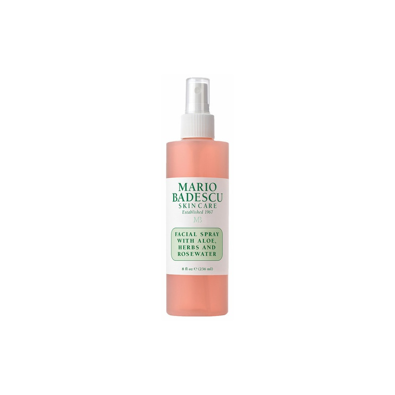 SPRAY FACIAL AGUA DE ROSAS | FACIAL SPRAY WITH ALOE, HERBS AND ROSWATER 236ML - MARIO BADESCU